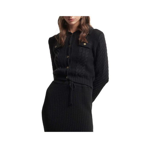 Kocca Cardigan Cardigan Donna con colletto Nero - Francavilla Moda